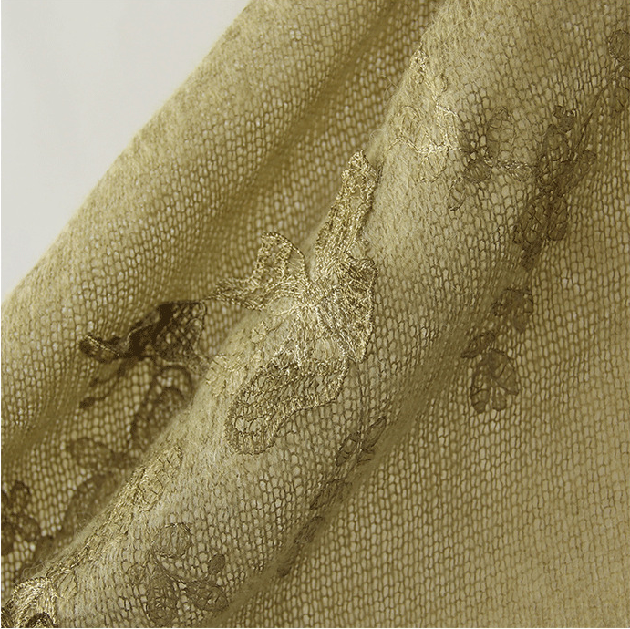 wool Embroiderey fabric